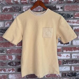 Men’s Tiger Shark Embroidered Pocket Tee, Thick Stretchy Terry Cloth/Cotton